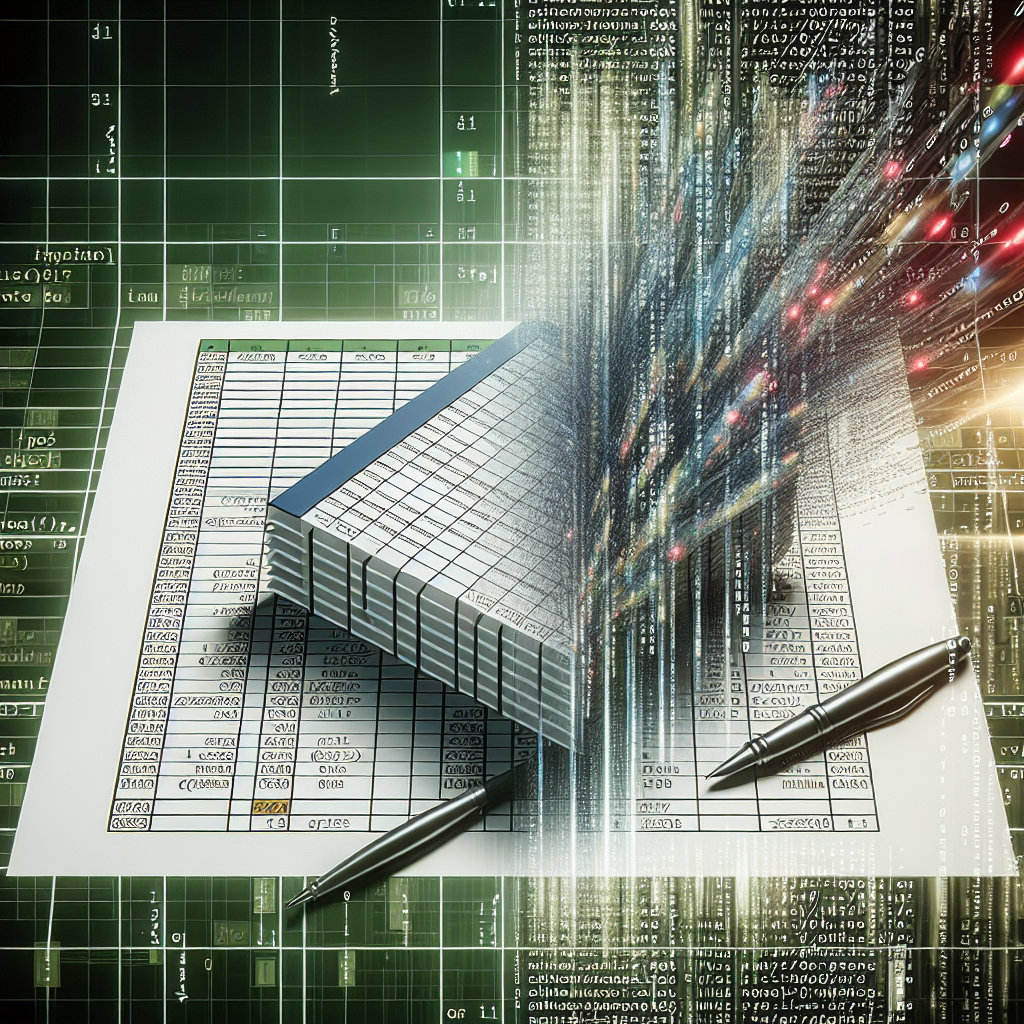 Futuristic image of Excel and Python integration for advanced data analysis.