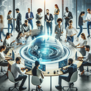 People using Microsoft Loop in a digital workspace