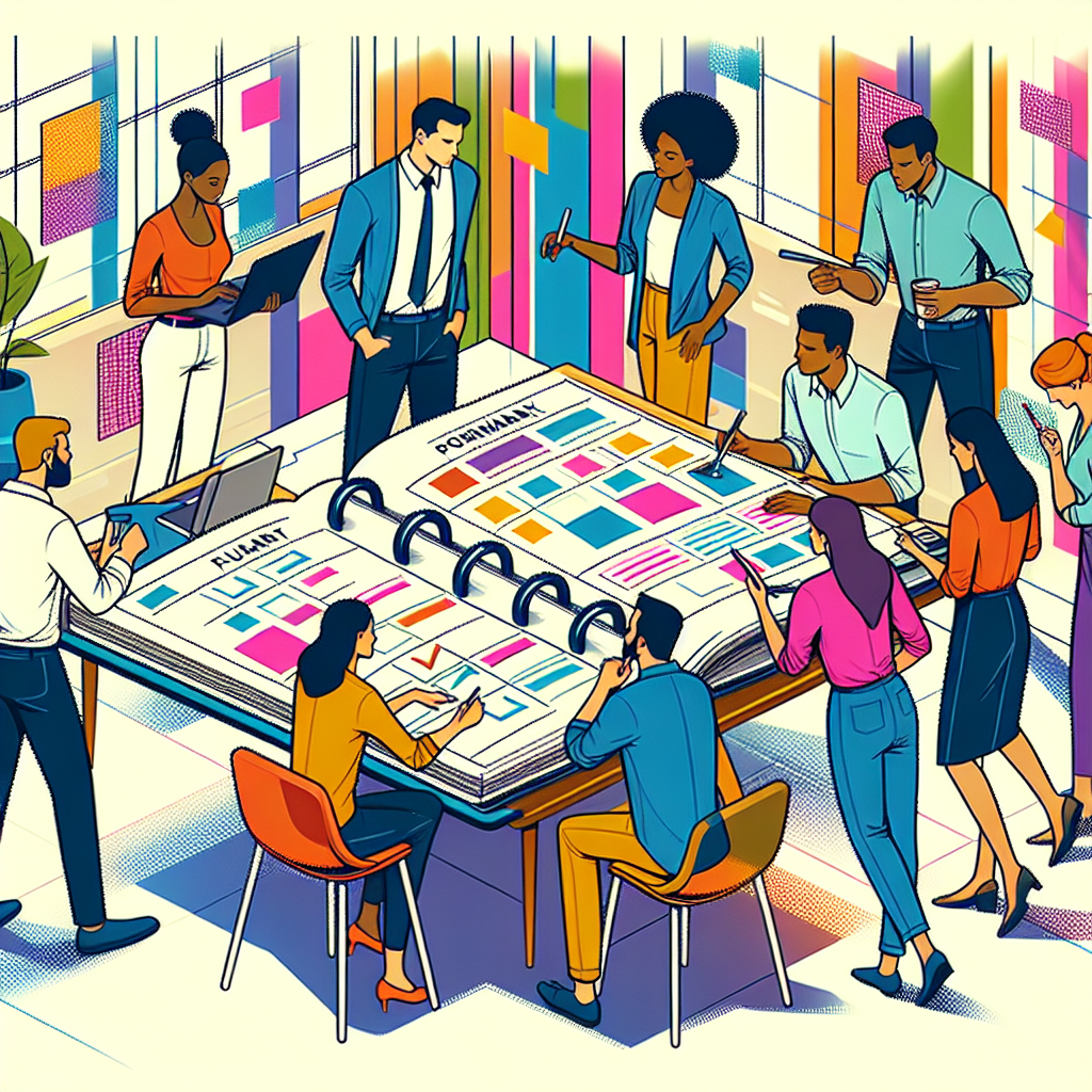 A team using a planner to boost collaboration and efficiency.