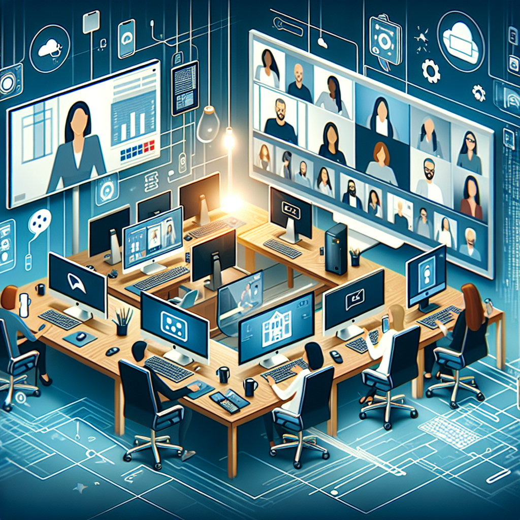 Diverse team members collaborating remotely using Microsoft Teams.