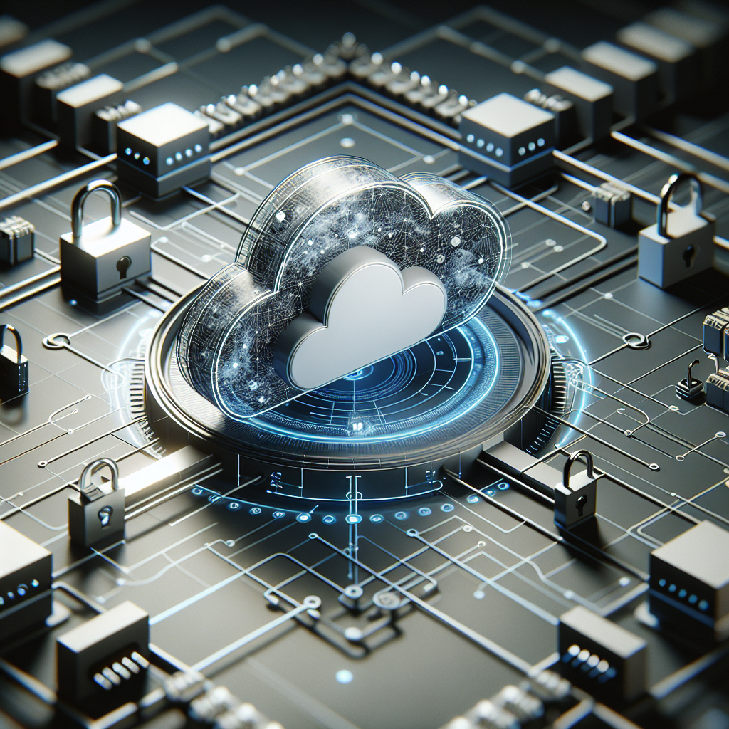 Illustration of cloud security using Zero Trust Architecture with network connections and padlocks.