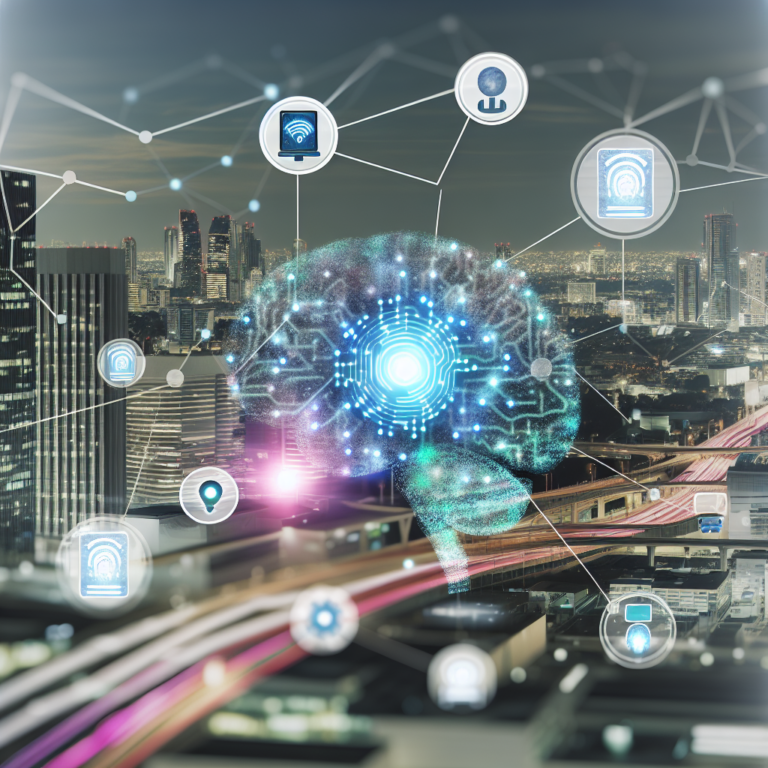 Illustration of AI and IoT integration within the Microsoft ecosystem.
