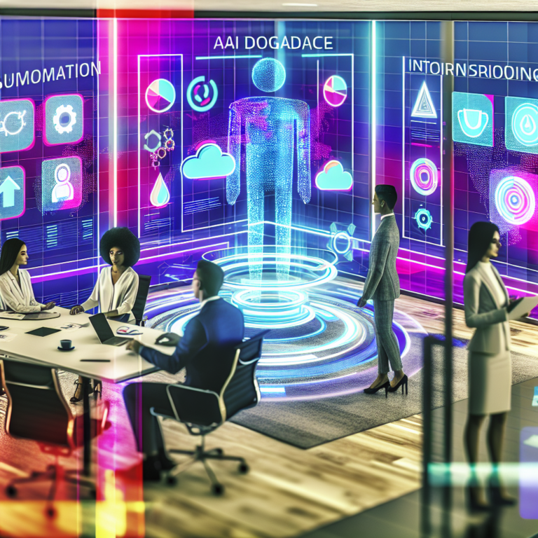 Team of professionals unlocking the power of Copilot with futuristic AI interfaces