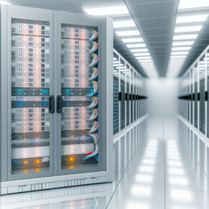 Organized and clean server cabinet illustrating proper maintenance