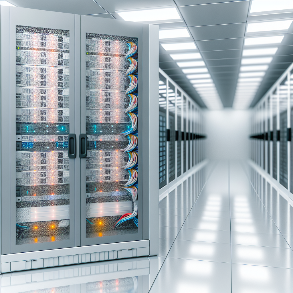 Organized and clean server cabinet illustrating proper maintenance