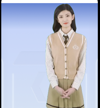 AI digital human teacher presenting a school lesson while being edited in an e-learning video generator interface