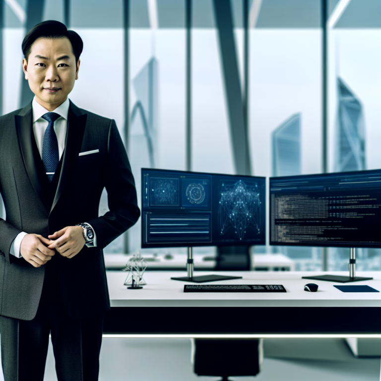 A diverse team providing IT helpdesk support in a modern Qingdao office with city view
