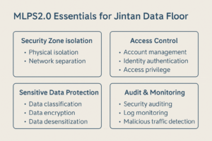 A secure and modern data center in Jintan, China, representing MLPS2.0 compliance