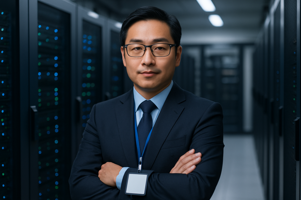 Digital illustration of network connectivity in a modern office building in Shenyang, China, symbolizing SD-WAN deployment
