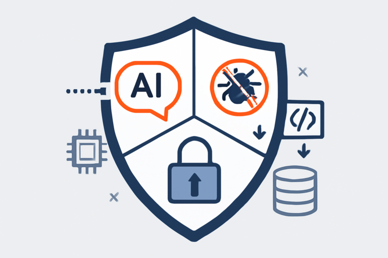 Abstract digital shield illustrating AI security threats and prompt injection vulnerabilities