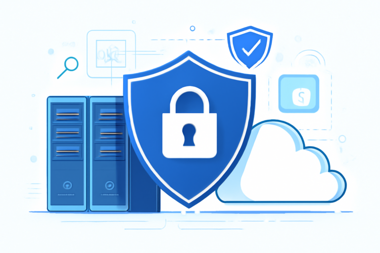 Illustration of secure network defenses protecting enterprise systems