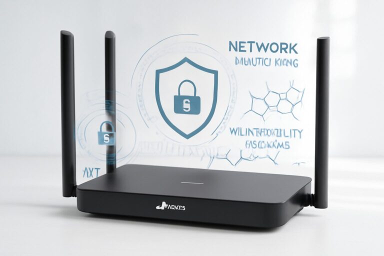 TP-Link router with security graphics illustrating CWMP vulnerability analysis