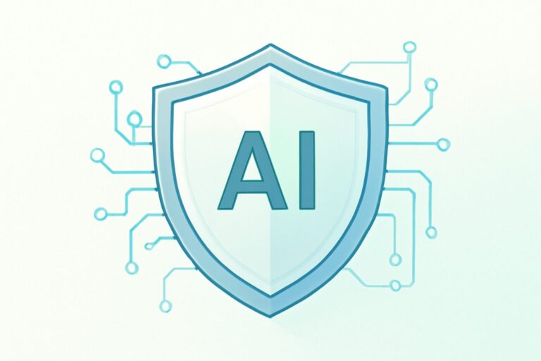 Illustration of a digital shield symbolizing security for Agentic AI in enterprise automation