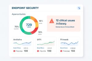 Screenshot of Microsoft Agent Workspace showing integrated endpoint security status