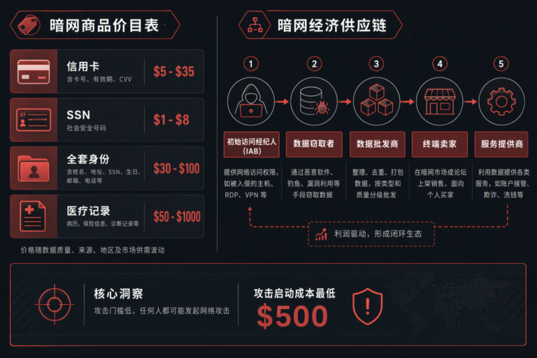 暗网数据交易 2026:全球黑客市场价目表与供应链——DELine 威胁情报