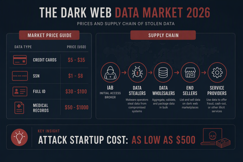 Dark Web Data Market 2026: Price List and Supply Chain — DELine Threat Intelligence