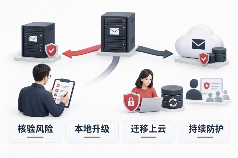 企业评估Exchange邮件系统本地升级、迁移云端与持续安全防护方案