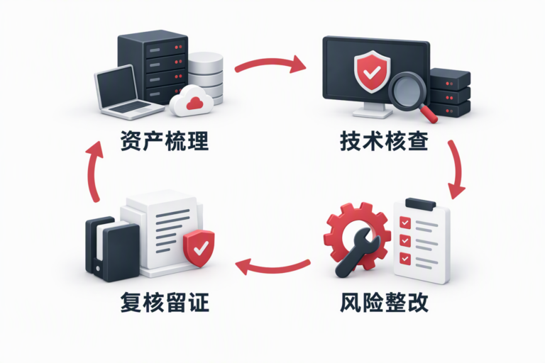 网络空间安全监督检查闭环:资产梳理、技术核查、风险整改与复核留证